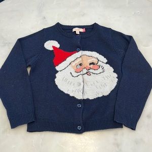 Pink Chicken Santa cardigan sweater size 7. Excellent condition.